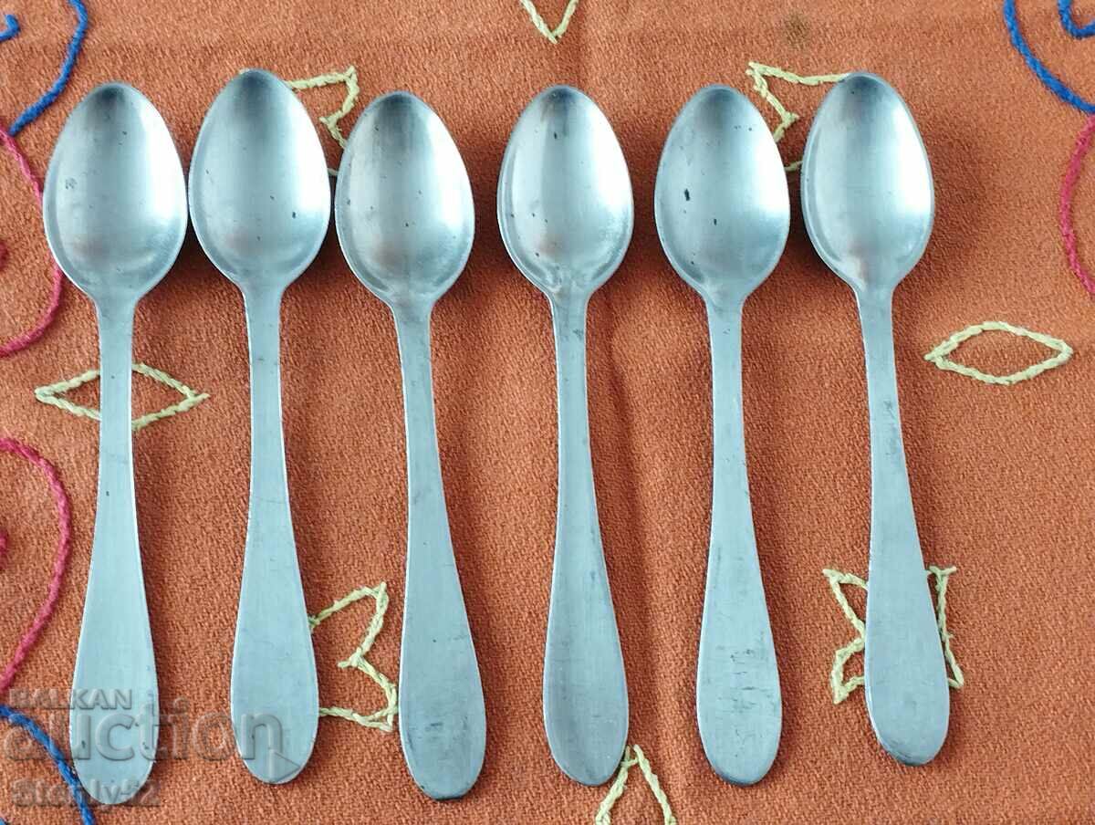 6 small spoons for caviar, coffee, ice cream 11 cm