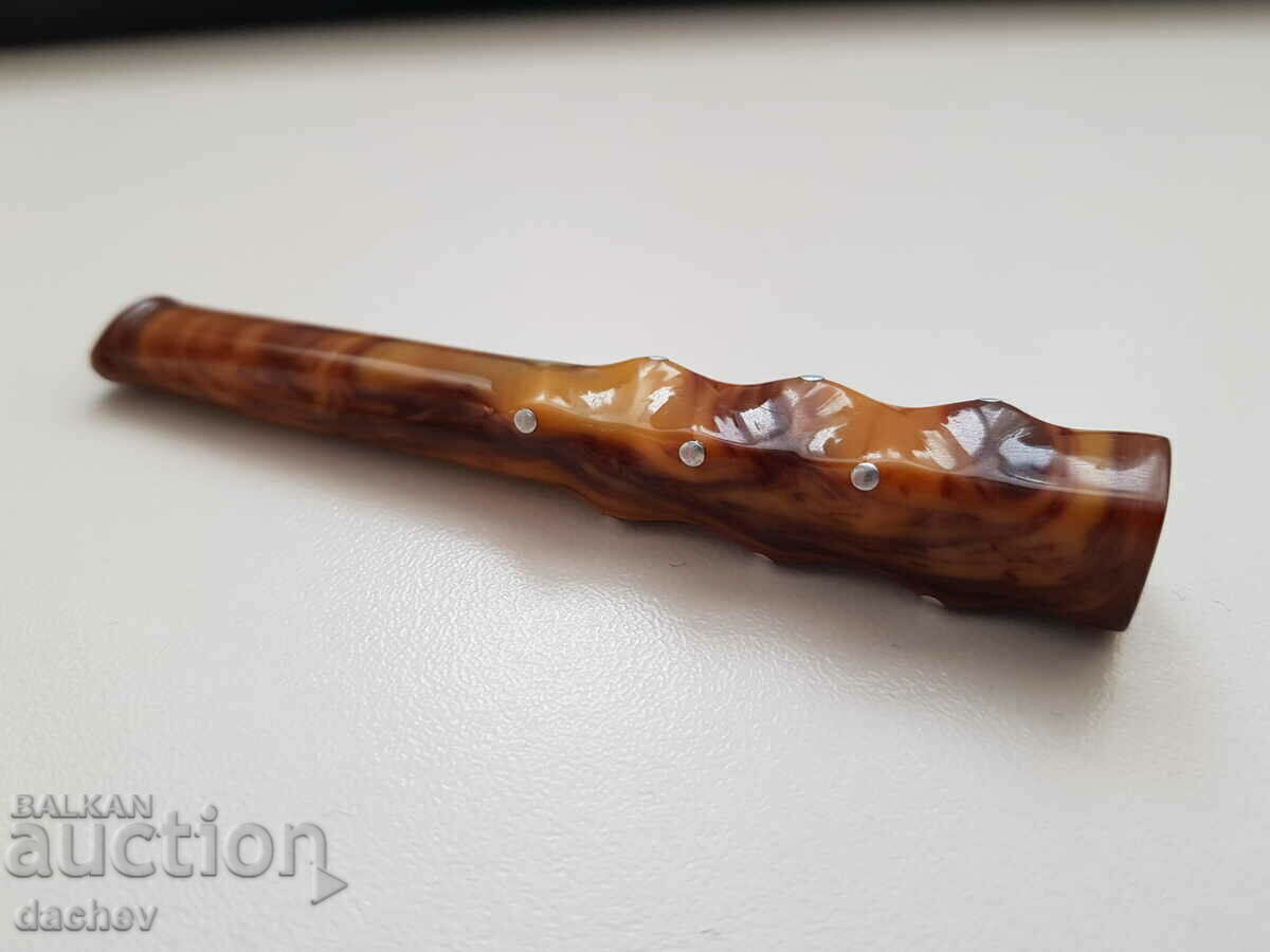 Old Cigarette Silver Catalin Molten Amber Bakelite Damar με τιμή € 47.00 | 91.92 BGN Old Cigarette Silver Catalin Molten Amber Bakelite Damar με τιμή € 47.00 | 91.92 BGN