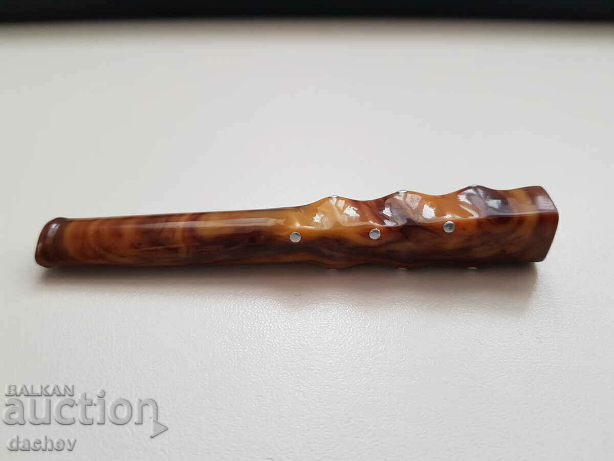 Old Cigarette Silver Catalin Molten Amber Bakelite Damar - 6 Old Cigarette Silver Catalin Molten Amber Bakelite Damar - 6