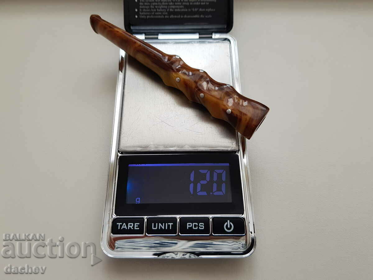 Old Cigarette Silver Catalin Molten Amber Bakelite Damar - 7 Old Cigarette Silver Catalin Molten Amber Bakelite Damar - 7