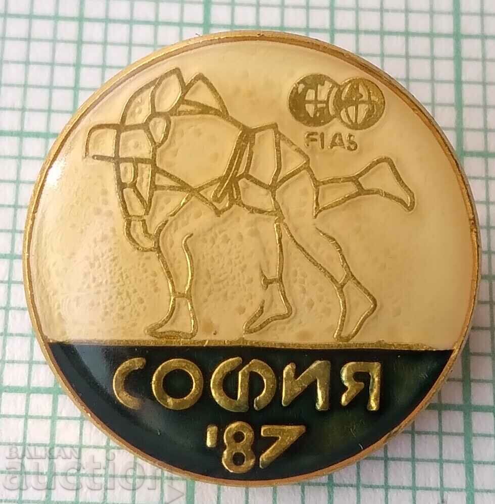 12752 Badge - European Sambo Sofia 1987 - clip
