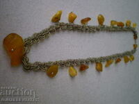 vintage Natural Amber Women's Necklace