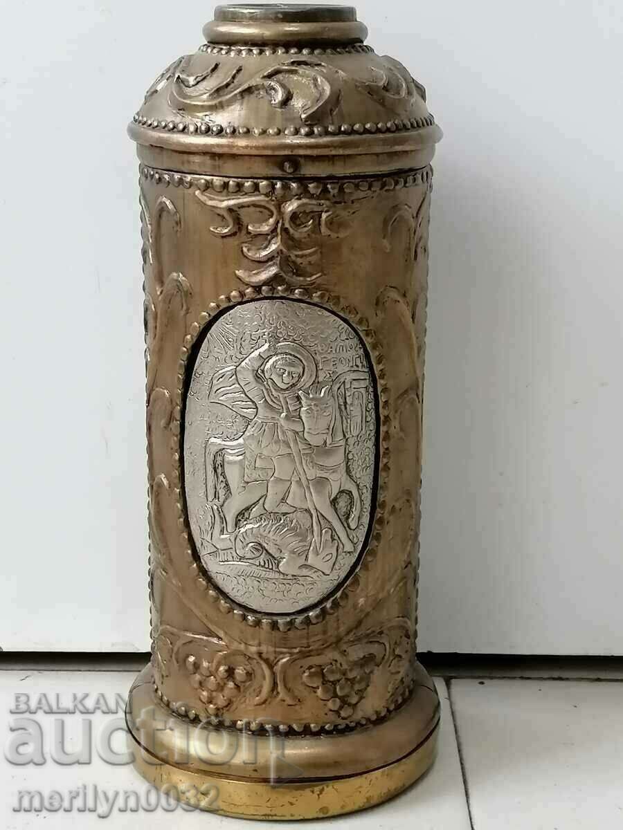 Suport pentru sticle de whisky coniac Art Deco din metal bulgar cu preț 168.00 BGN | € 85.90