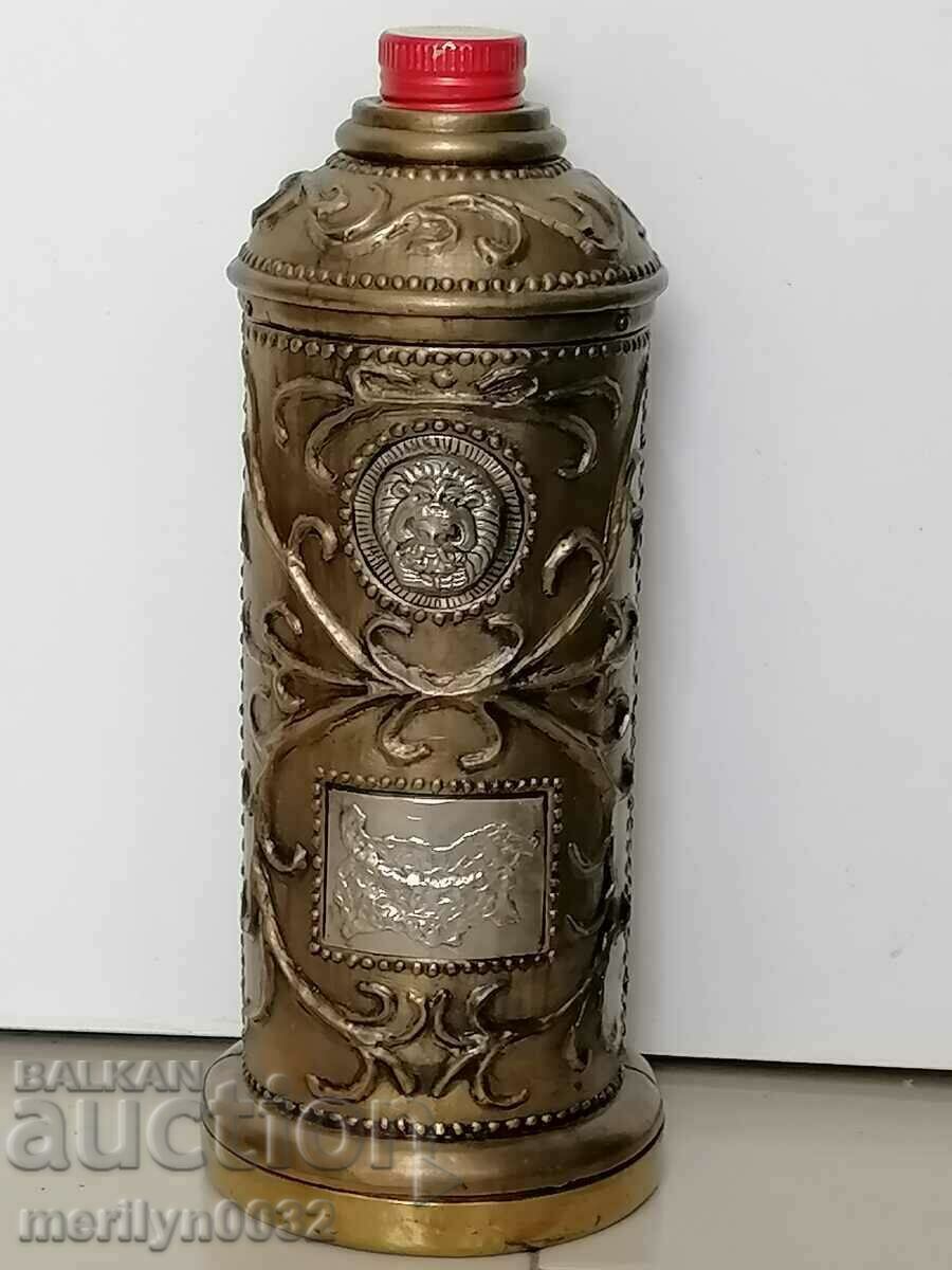 Licitație Suport pentru sticle de whisky coniac Art Deco din metal bulgar