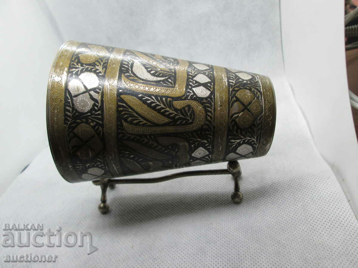 OLD GLASS WITH TUGRA - 5 OLD GLASS WITH TUGRA - 5