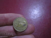 1986 1 cent - Malta - gold - white - weasel