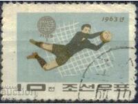 Клеймованa маркa Спорт Футбол 1963 от Северна Корея 1964