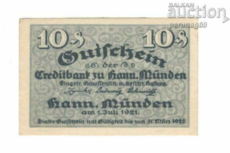 Germania Notgeld 10 pfennig 1921