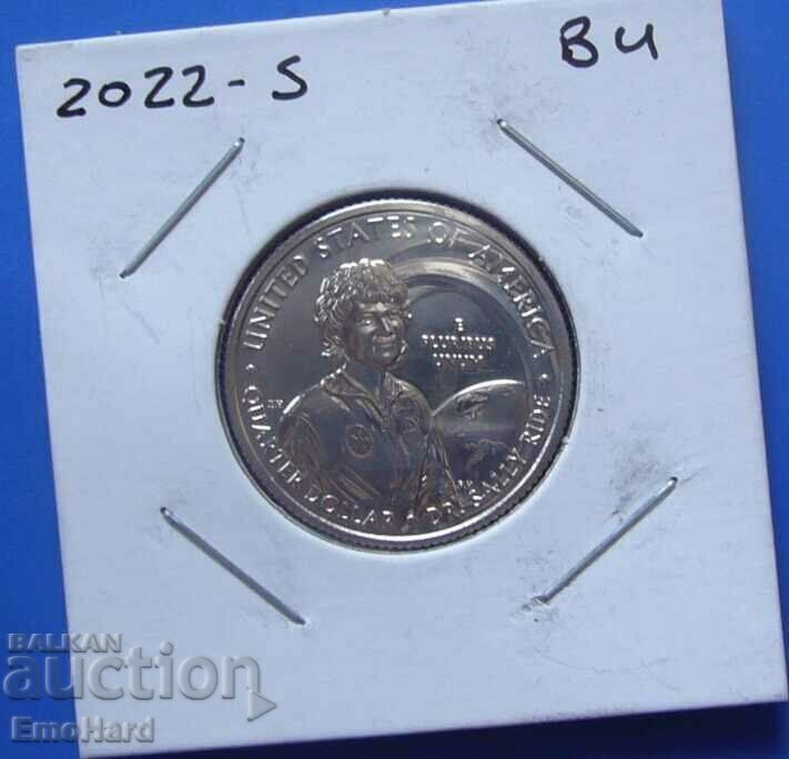 USA Prominent American Women 1/4 Dollar 2022 Doctor Sally Ride S