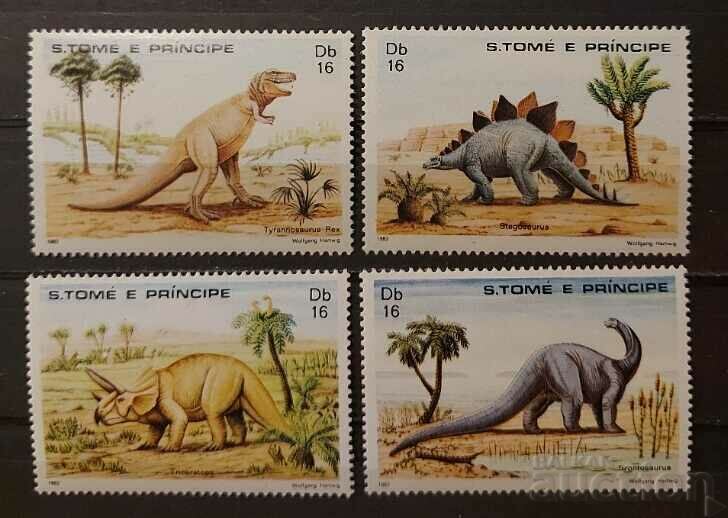 Сао Томе 1982 Фауна/Динозаври 10€ MNH