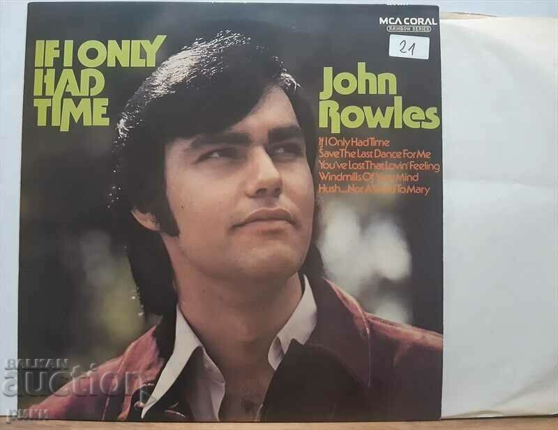 John Rowles ‎– Dacă aș fi avut timp 1974