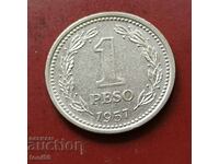 Argentina 1 Peso 1957 XF+