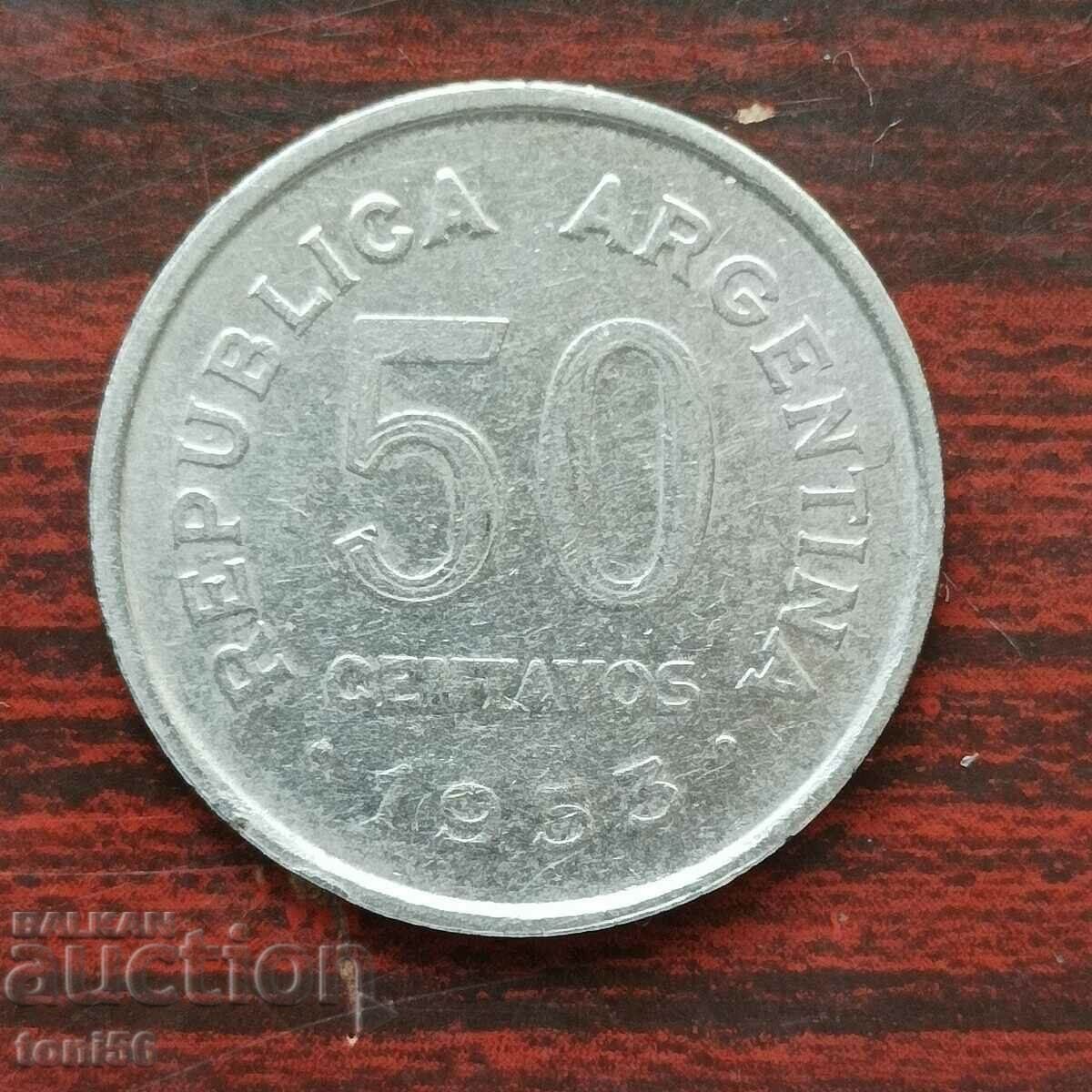 Аржентина 50 сентавос 1953