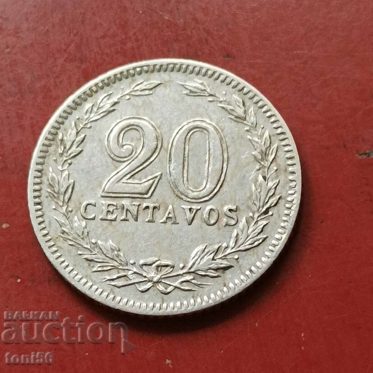 Αργεντινή 20 centavos 1906