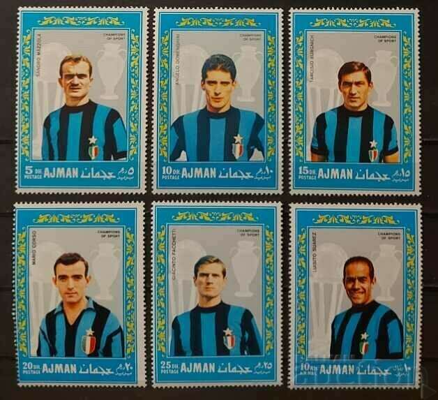 Ajman 1968 Sport/Fotbal/Personalități/Jucători de fotbal MNH
