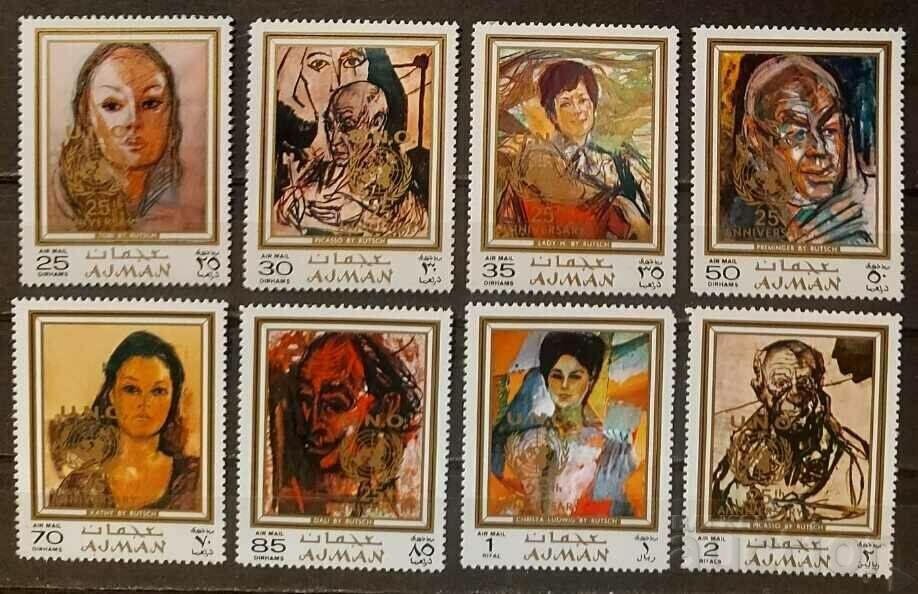 Ajman 1971 Art/Paintings Overprint MNH