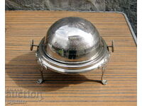 vintage Art Deco candy box and ornamented cake bowl