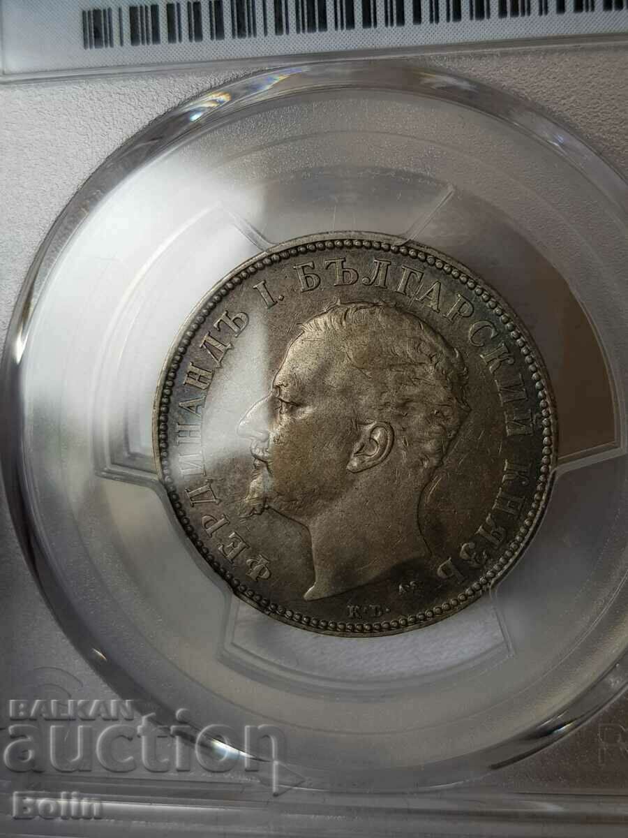 Auction XF-40 Princely Silver Coin 2 BGN 1894 PCGS Auction XF-40 Princely Silver Coin 2 BGN 1894 PCGS