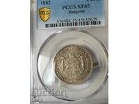 XF-45 Princely Silver Coin 2 BGN 1882 PCGS