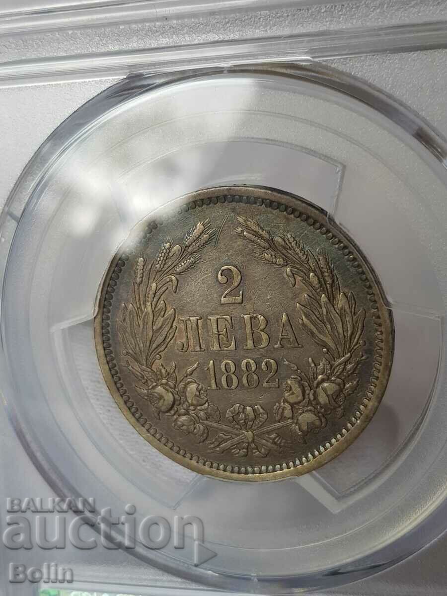 XF-40 Princely Silver Coin 2 BGN 1882 PCGS with price 220.00 BGN | € 112.48 XF-40 Princely Silver Coin 2 BGN 1882 PCGS with price 220.00 BGN | € 112.48