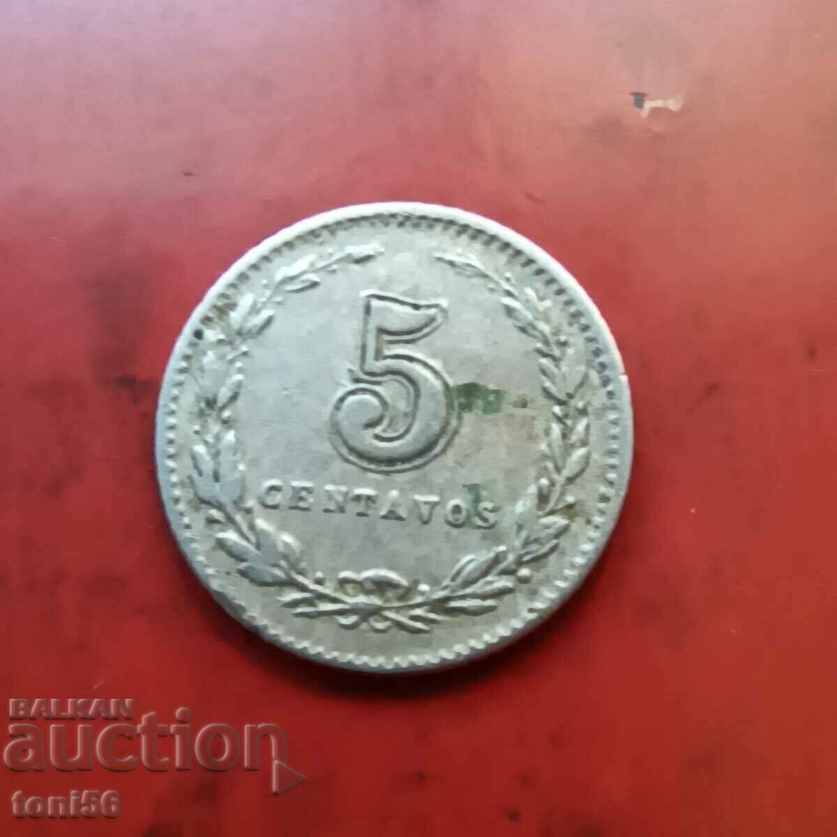 Argentina 5 centavos 1897 - from collection