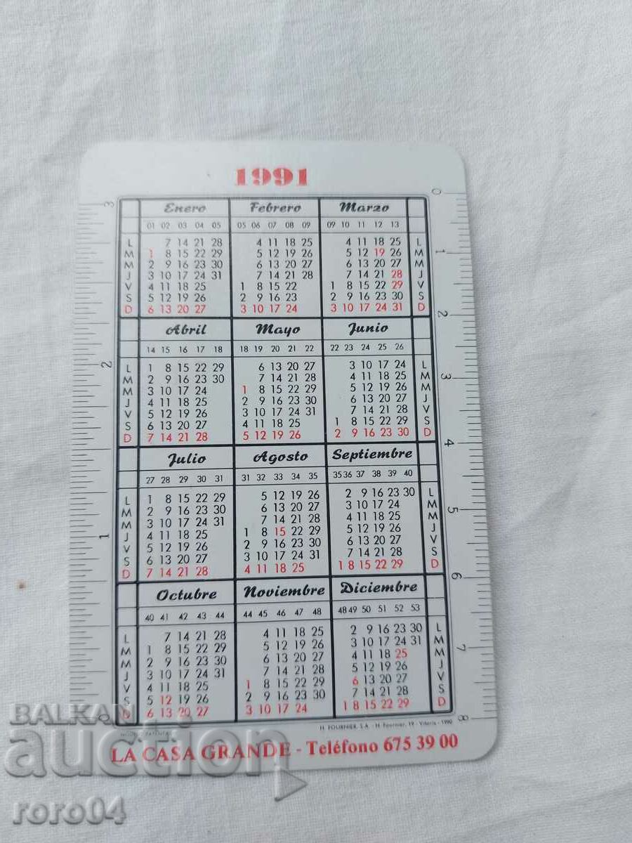 Delivery of CALENDAR - 1991 Delivery of CALENDAR - 1991