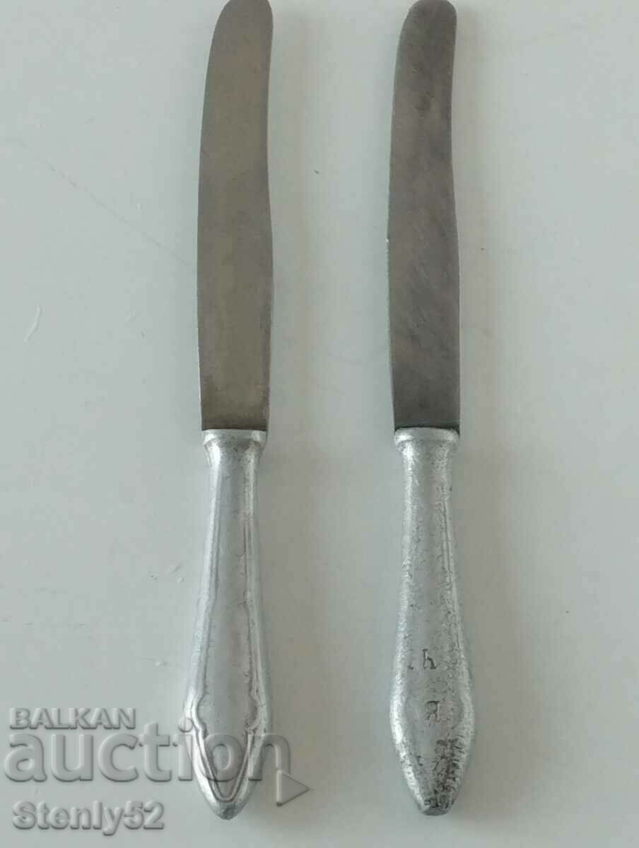 2 τεμ. Social μαχαίρι με λαβές αλουμινίου, λεπίδα από ανοξείδωτο ατσάλι.