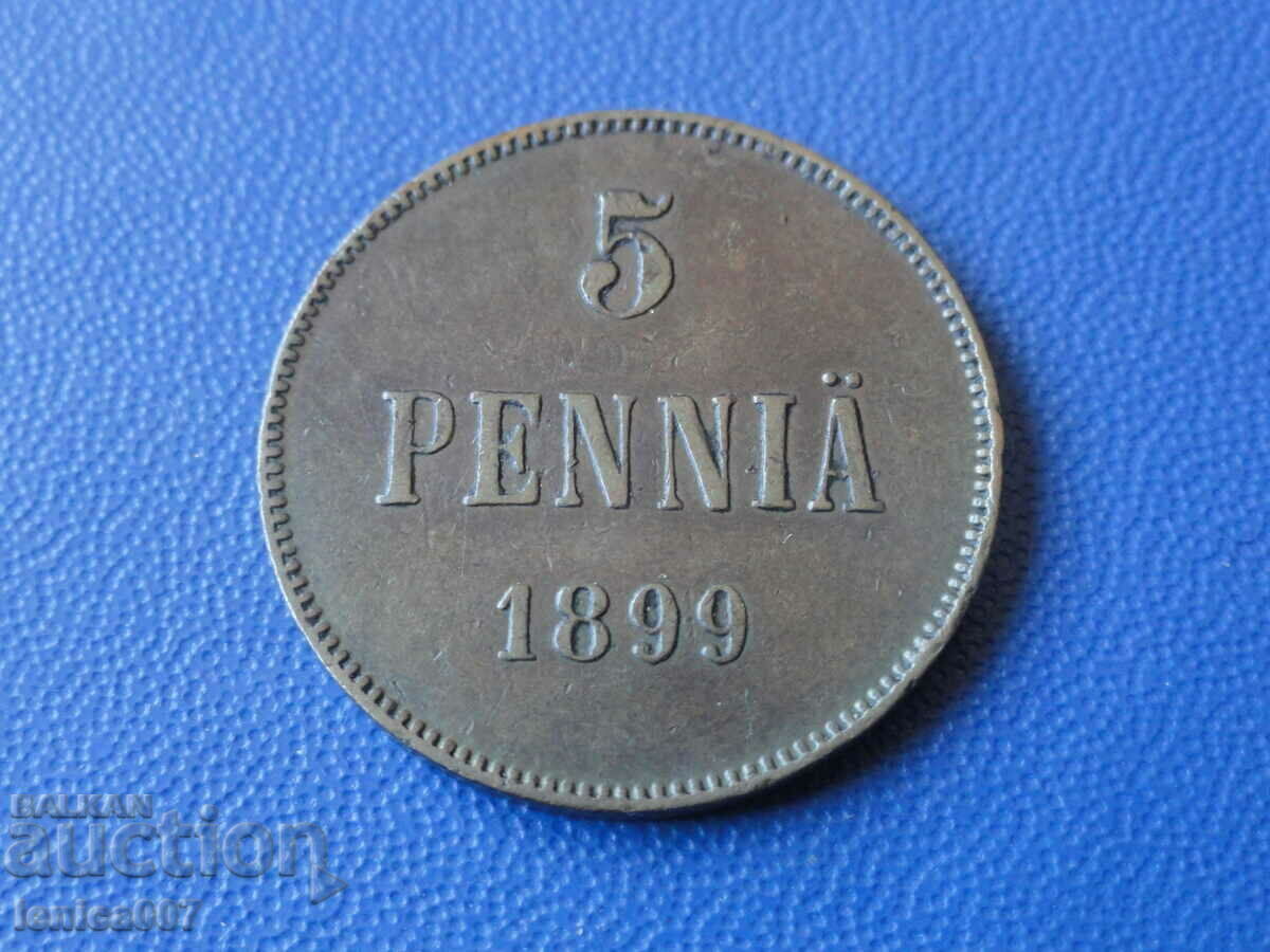 Rusia (Finlanda) 1899 - 5 bănuți - 5 Rusia (Finlanda) 1899 - 5 bănuți - 5