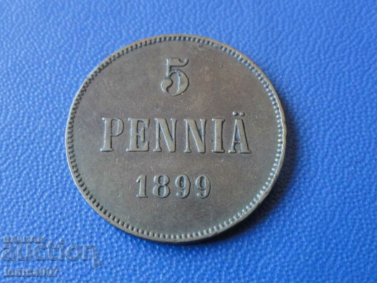 Russia (Finland) 1899 - 5 pennies