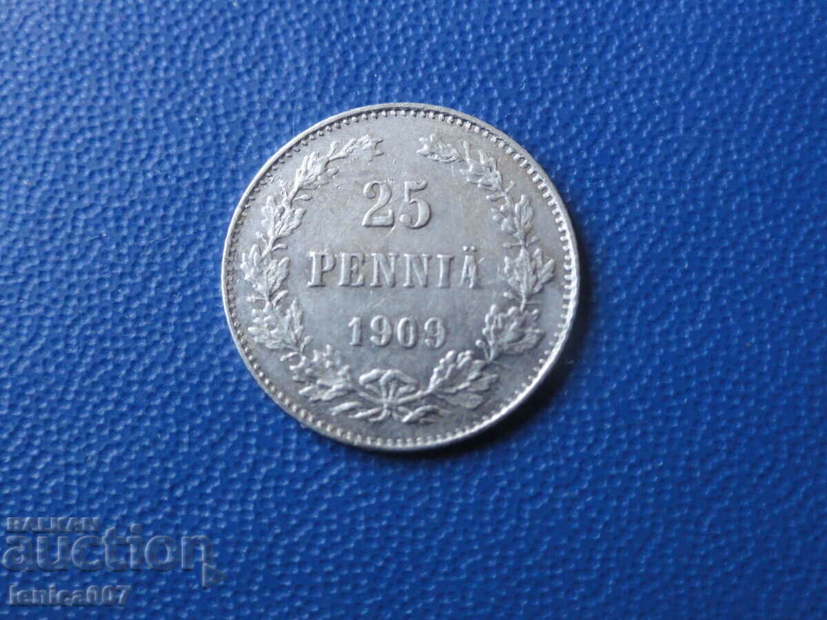 Russia (Finland) 1909 - 25 penny