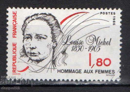 1986. Franța. Louise Michelle este scriitoare și revoluționară.