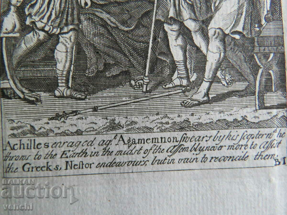 Auction 18TH CENTURY - THE ILIAD - ENGRAVING - ORIGINAL Auction 18TH CENTURY - THE ILIAD - ENGRAVING - ORIGINAL