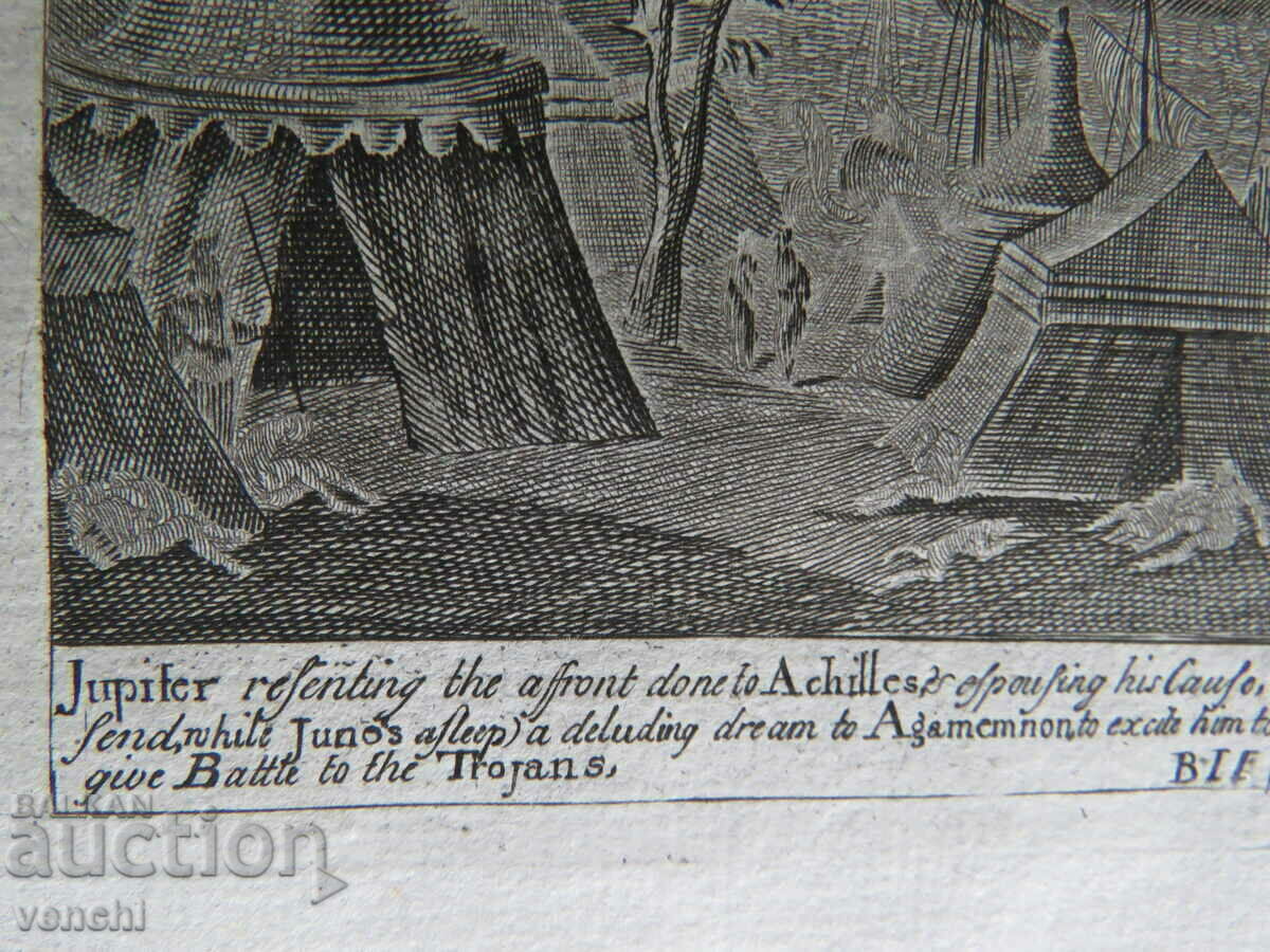Auction 18TH CENTURY - THE ILIAD - ENGRAVING - ORIGINAL Auction 18TH CENTURY - THE ILIAD - ENGRAVING - ORIGINAL