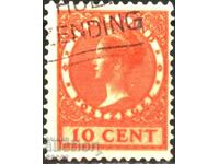Stamped Queen Wilhelmina 1924 of the Netherlands