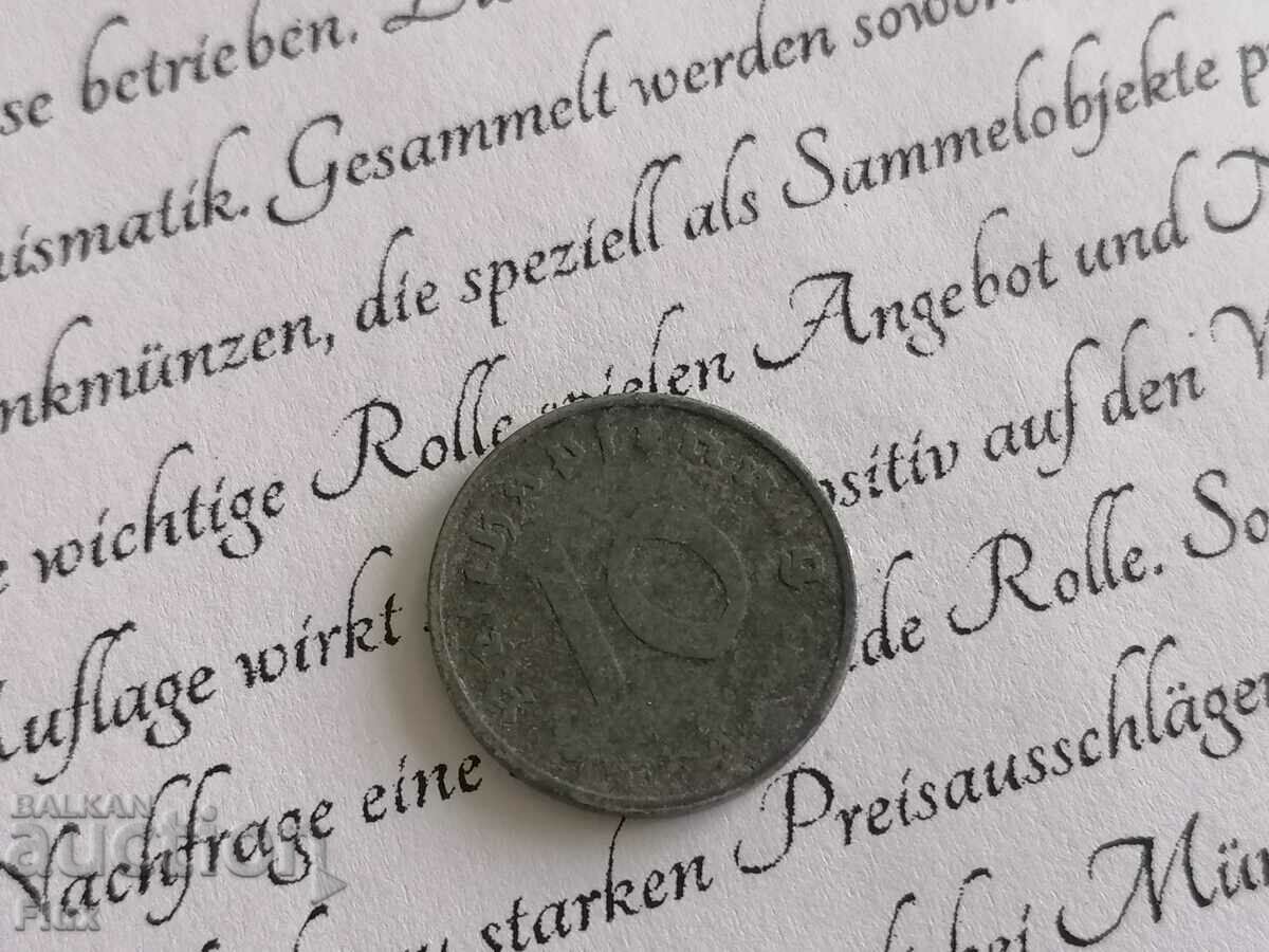 Moneda Reich - Germania - 10 Pfennig | 1944; Seria A