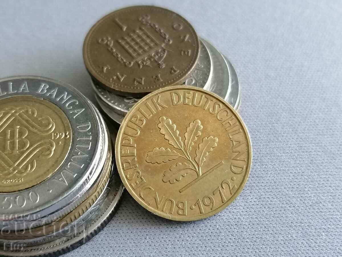 Coin - Germany - 10 pfennigs 1972; J series with price 0.95 BGN | € 0.49 Coin - Germany - 10 pfennigs 1972; J series with price 0.95 BGN | € 0.49