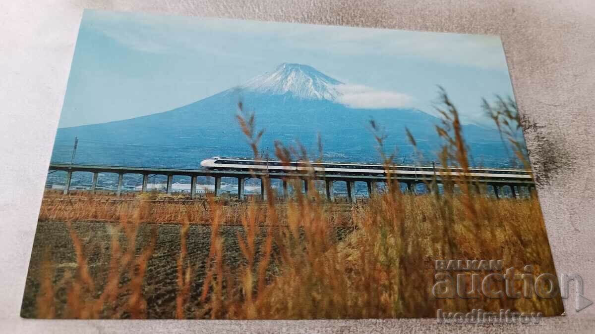 Пощенска картичка Mt. Fuji and New Tokaido Line