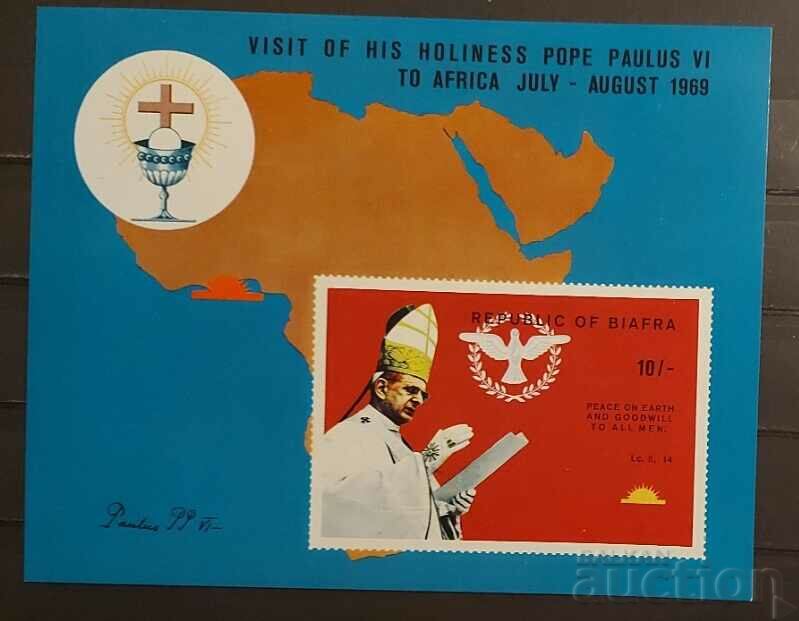Nigeria/Biafra 1969 Religie/Personalități Bloc Neperforat MNH