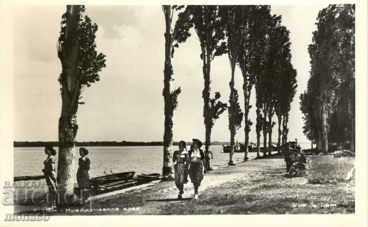 Old postcard - Lom, Coastal Promenade