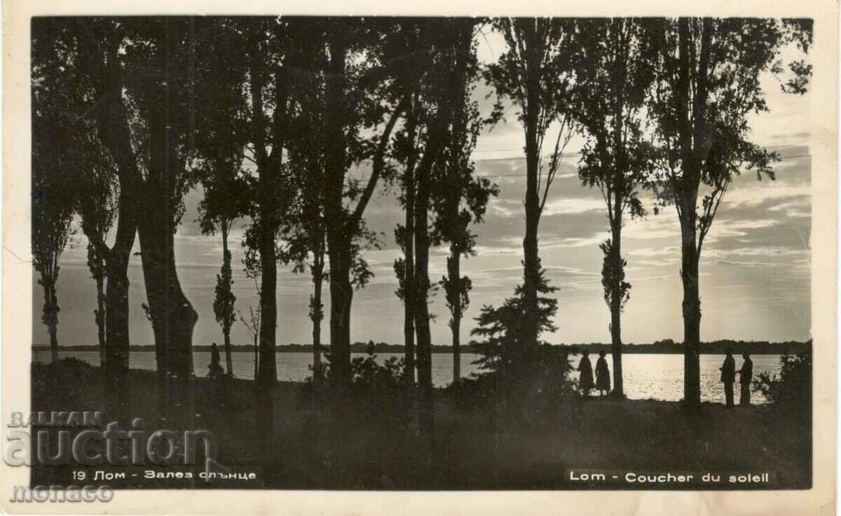 Carte poștală veche - Lom, Sunset