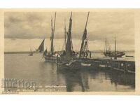 Old postcard - Burgas, Port