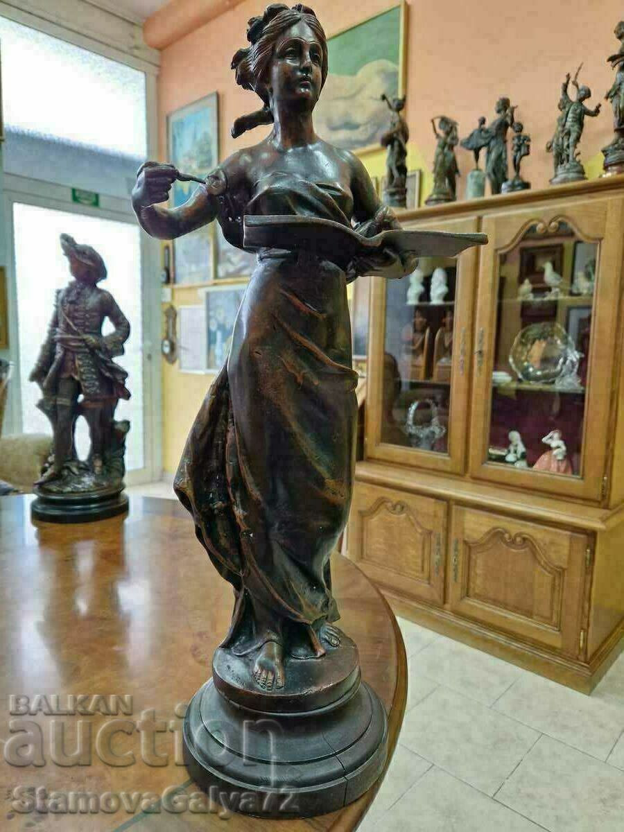 A beautiful large antique author French figure statuette with price 399.00 BGN | € 204.01 A beautiful large antique author French figure statuette with price 399.00 BGN | € 204.01