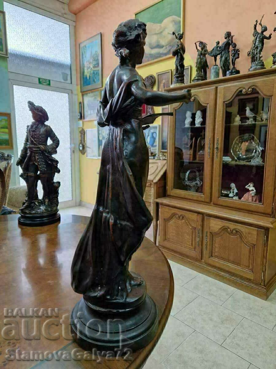Delivery of A beautiful large antique author French figure statuette Delivery of A beautiful large antique author French figure statuette
