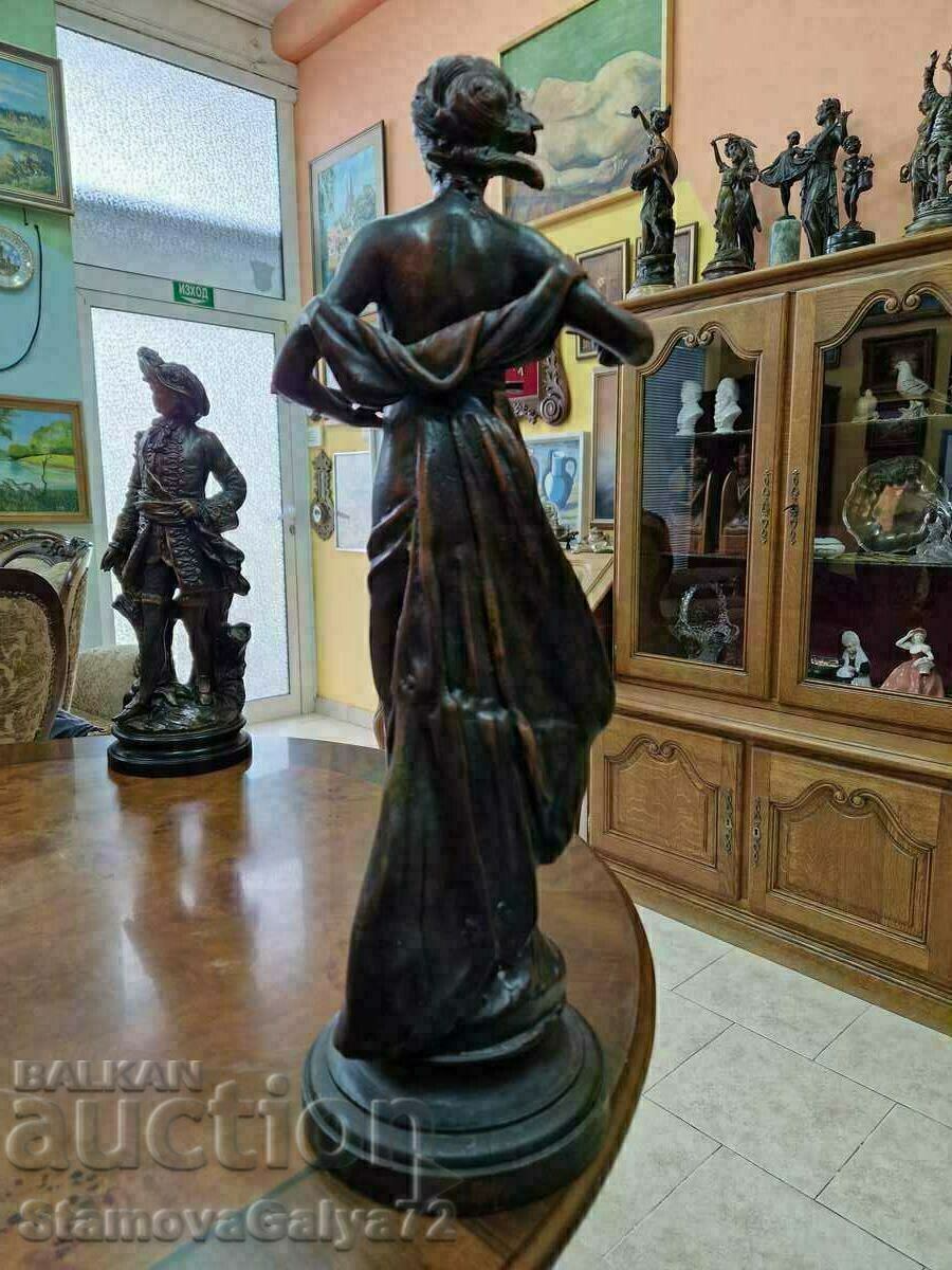 A beautiful large antique author French figure statuette - 5 A beautiful large antique author French figure statuette - 5