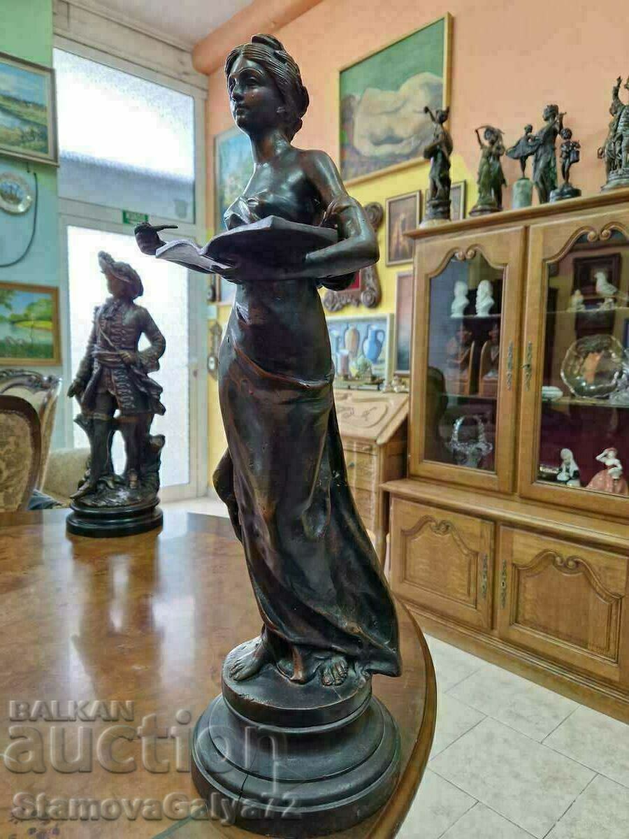 A beautiful large antique author French figure statuette - 7 A beautiful large antique author French figure statuette - 7