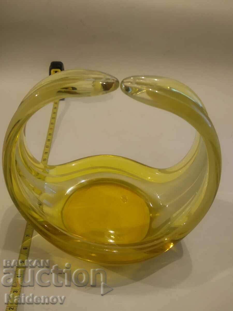 Μπομπονιέρα γυάλινο καλάθι χρωματιστό γυαλί χειροποίητο με τιμή € 14.00 | 27.38 BGN