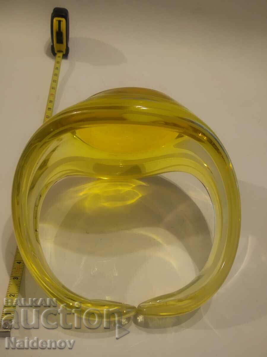 Δημοπρασία Μπομπονιέρα γυάλινο καλάθι χρωματιστό γυαλί χειροποίητο Δημοπρασία Μπομπονιέρα γυάλινο καλάθι χρωματιστό γυαλί χειροποίητο