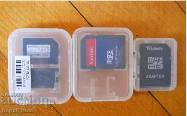 Memory card and adapters Memory card and adapters