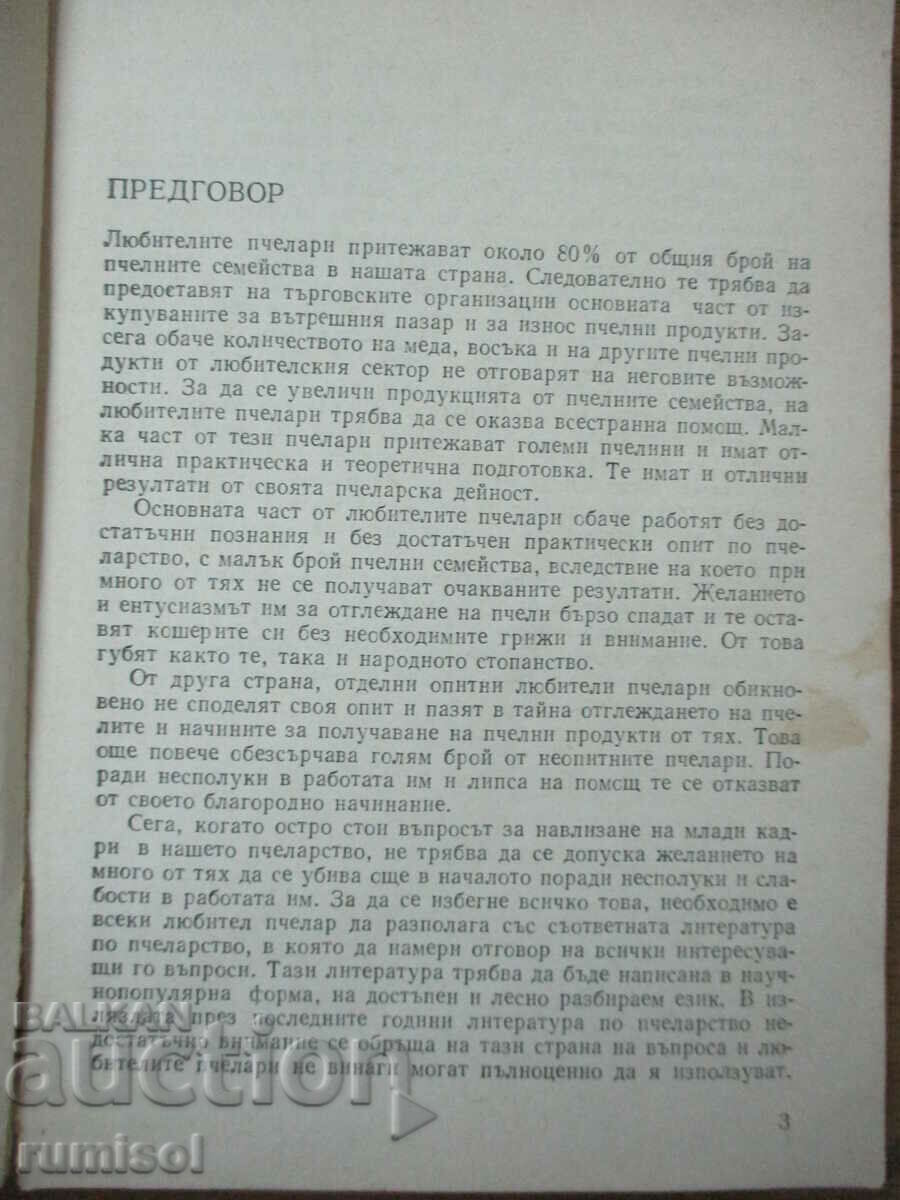 Auction  Tips for the amateur beekeeper - Bijo Bizhev