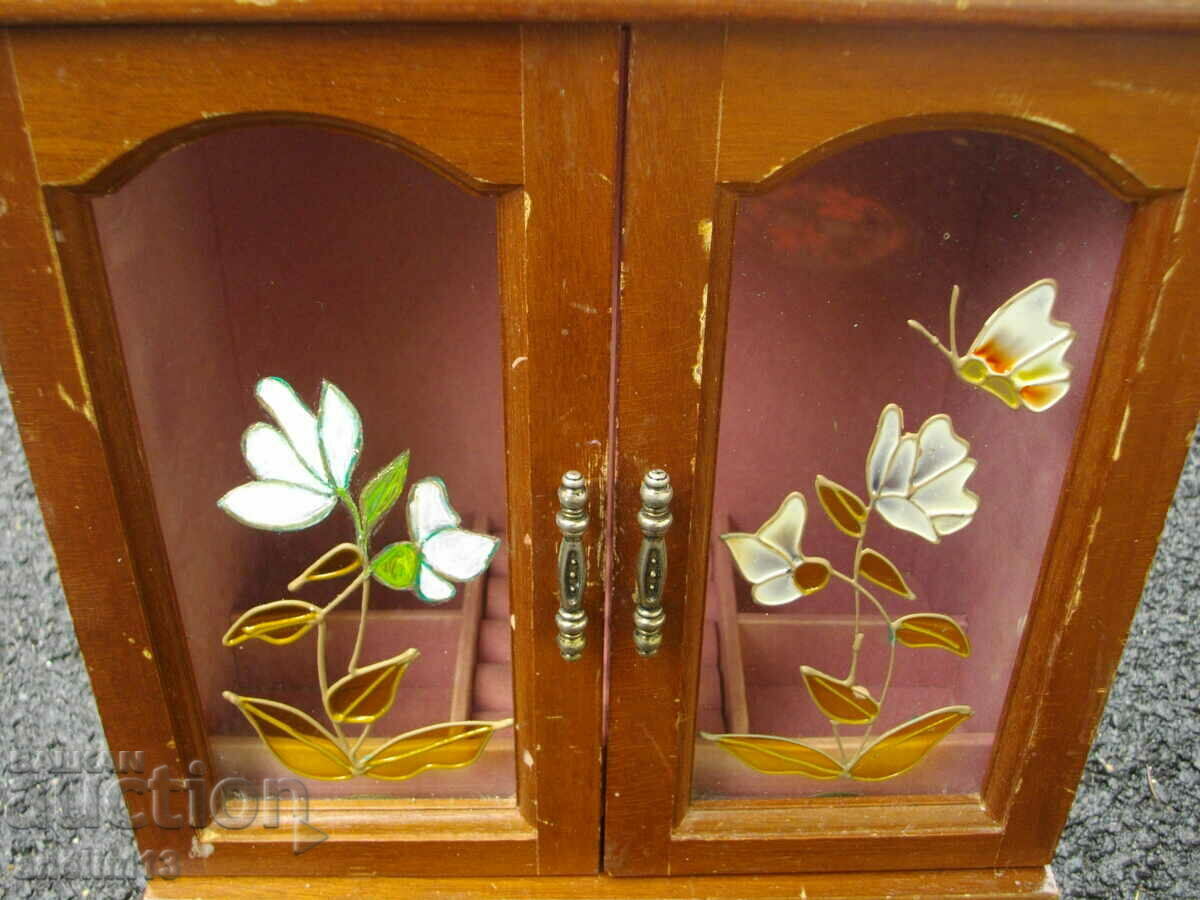 OLD WOODEN JEWELRY BOX CABINET with price 85.00 BGN | € 43.46 OLD WOODEN JEWELRY BOX CABINET with price 85.00 BGN | € 43.46